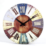 Horloge Murale<br> Chiffres Romains<br> Multicouleur - Horloge Tendance