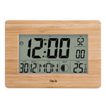 Horloge Murale<br> Date et température<br> effet bois - Horloge Tendance