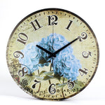 Horloge Murale<br> Fleur Bleue - Horloge Tendance