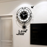 Horloge Murale<br> Balancier<br> Noir & Blanc - Horloge Tendance