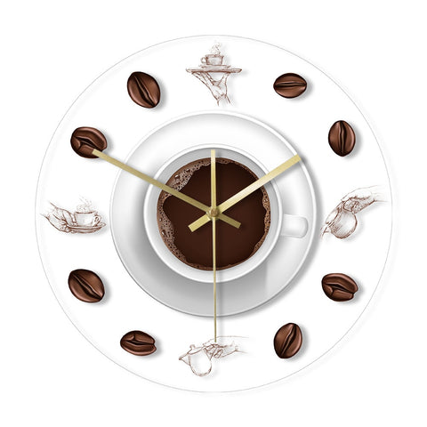Horloge Murale<br> Cuisine<br> Grains de Café - Horloge Tendance