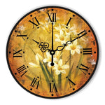 Horloge Murale<br> Romaine Fleurie - Horloge Tendance