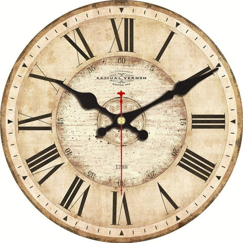 Horloge Murale<br> Chiffres Romains Bois - Horloge Tendance