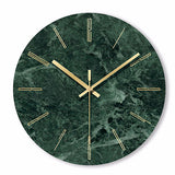 Horloge<br> Effet Marbre<br> Vert - Horloge Tendance
