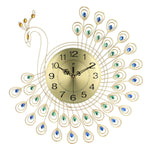 Horloge Murale<br> Paon Doré - Horloge Tendance