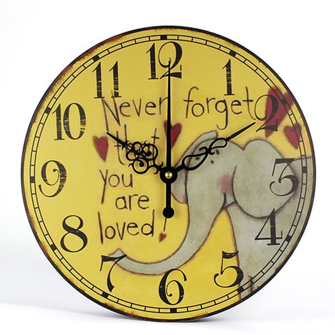 Horloge Murale<br> Éléphant (Dessin Animé) - Horloge Tendance